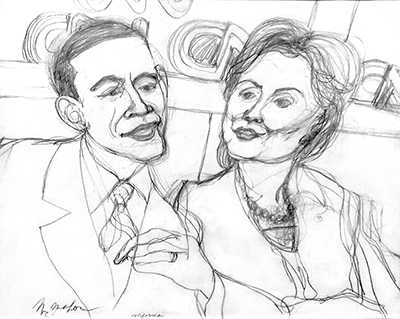 Barrack Obama and Hillary Clinton debate